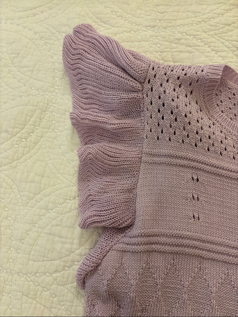 Lavender Ruffle Knit Top - Picture 3 of 9